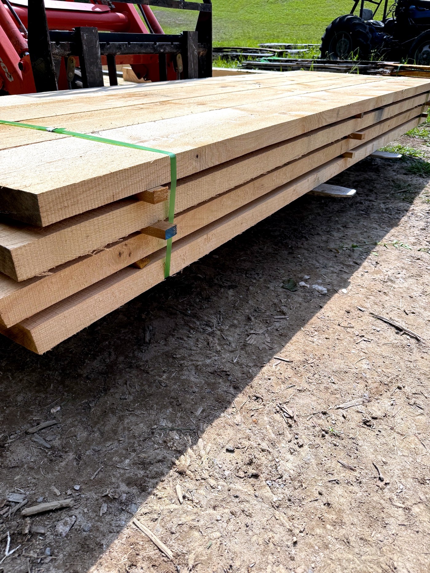 Thick solid oak decking