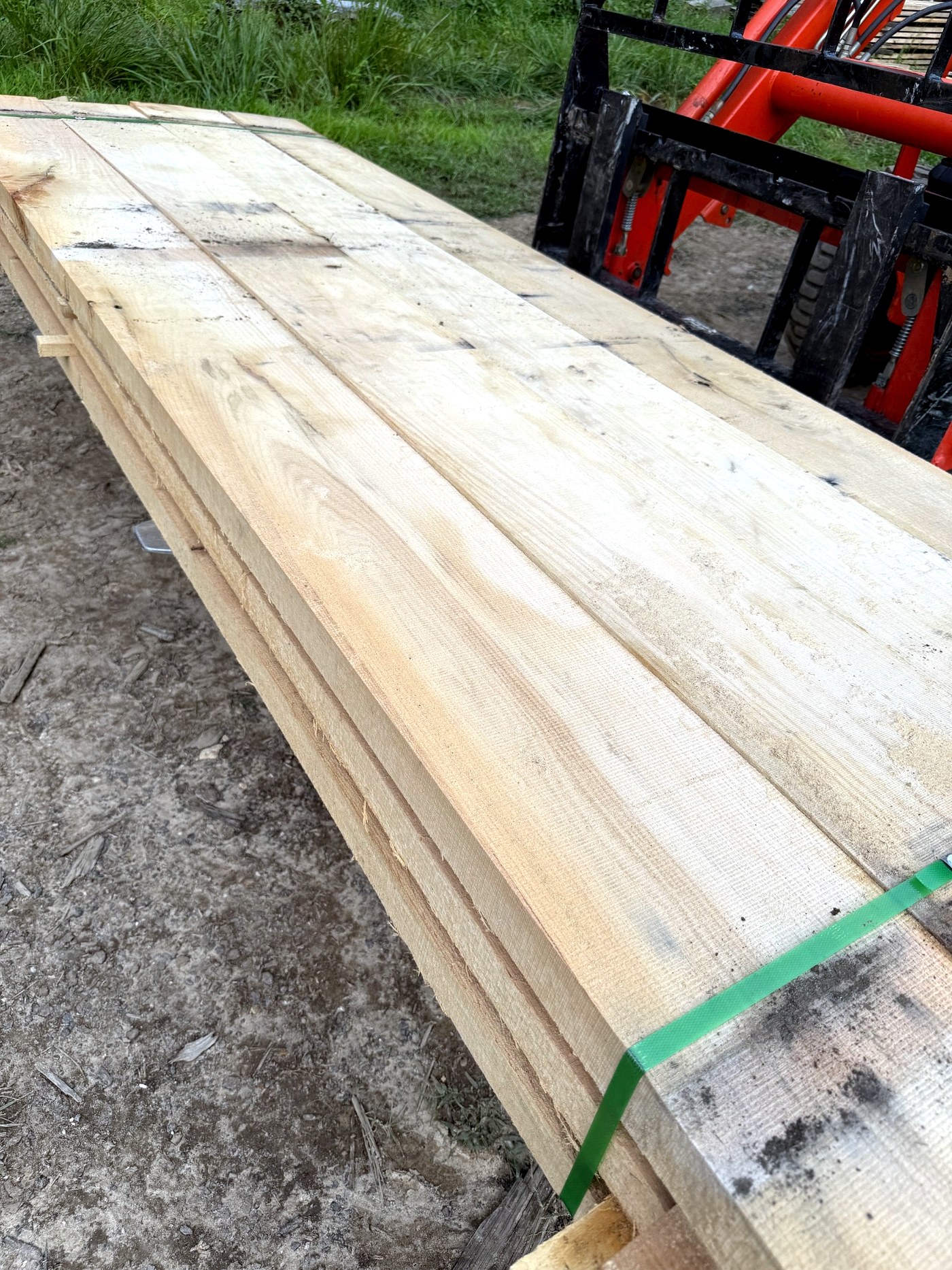 Long custom-milled oak boards